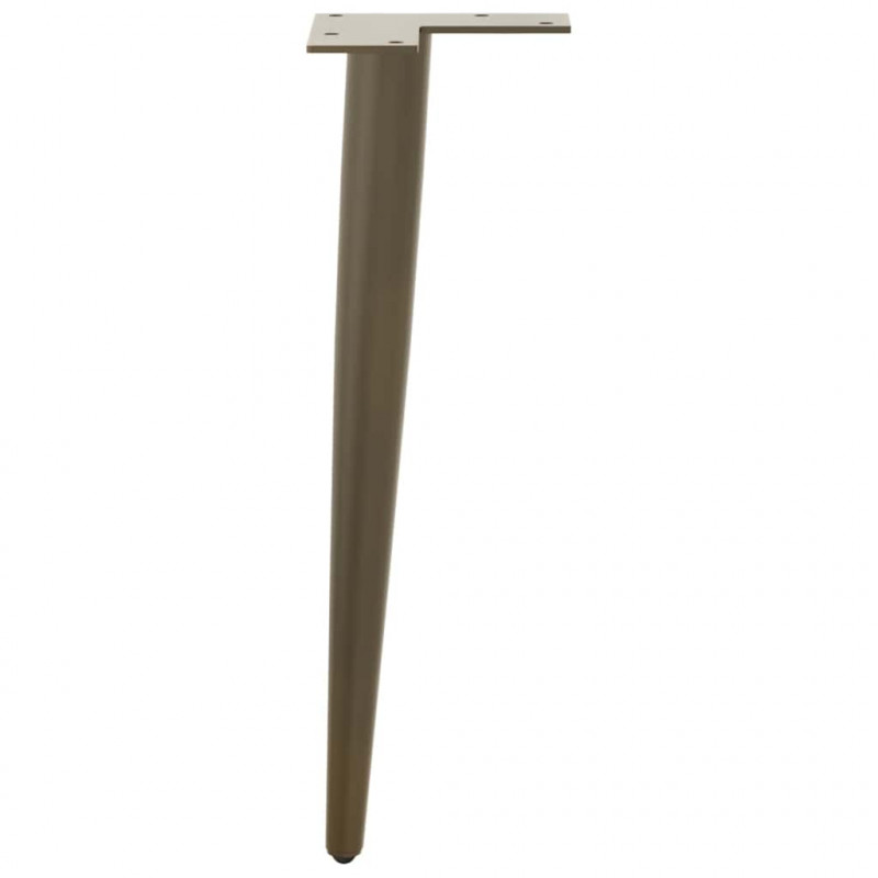 Nogi do stolika kawowego w kształcie stożka 4 szt. Naturalna stal 42-43 cm Stal