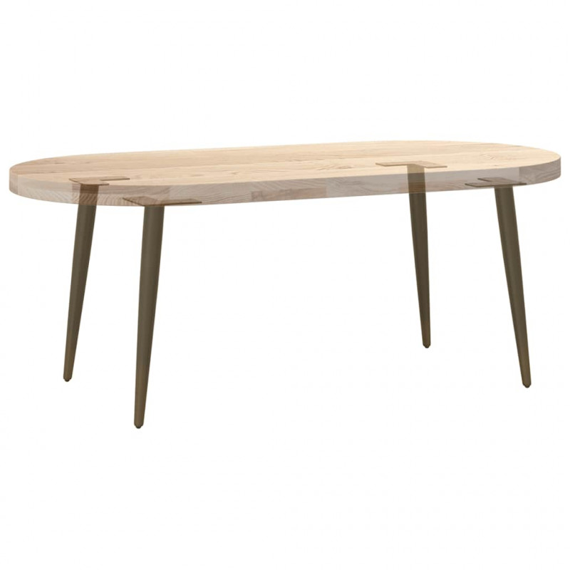 Nogi do stolika kawowego w kształcie stożka 4 szt. Naturalna stal 42-43 cm Stal