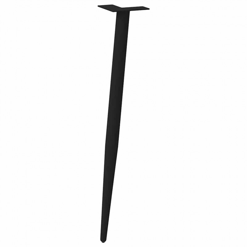 Nogi do stołu konsolowego w kształcie stożka 4 szt. Czarne 72-73 cm Stalowe