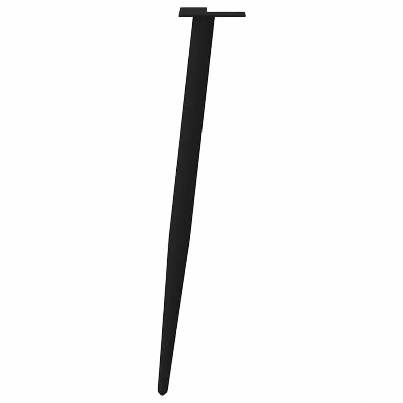 Nogi do stołu konsolowego w kształcie stożka 4 szt. Czarne 72-73 cm Stalowe