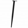 Nogi do stołu konsolowego w kształcie stożka 4 szt. Czarne 72-73 cm Stalowe