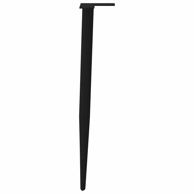 Nogi do stołu konsolowego w kształcie stożka 4 szt. Czarne 72-73 cm Stalowe