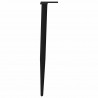 Nogi do stołu konsolowego w kształcie stożka 4 szt. Czarne 72-73 cm Stalowe