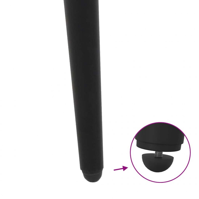 Nogi do stołu konsolowego w kształcie stożka 4 szt. Czarne 72-73 cm Stalowe