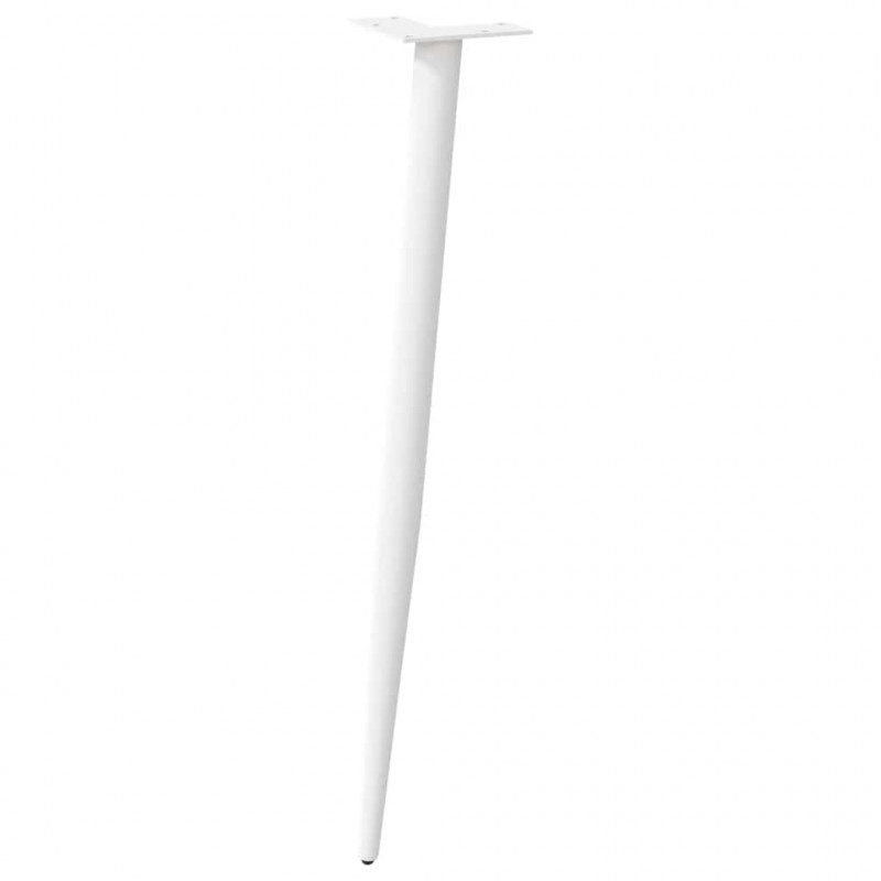 Nogi do stołu konsolowego w kształcie stożka 4 szt. Białe 72-73 cm Stalowe