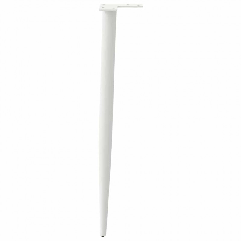 Nogi do stołu konsolowego w kształcie stożka 4 szt. Białe 72-73 cm Stalowe