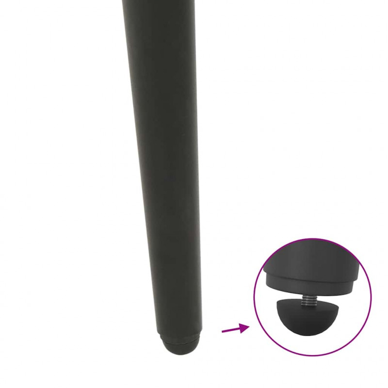 Nogi do stołu konsolowego w kształcie stożka 4 szt. Antracyt 72-73 cm Stal