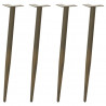 Nogi do stołu konsolowego w kształcie stożka 4 szt. Naturalna stal 72-73 cm Stal