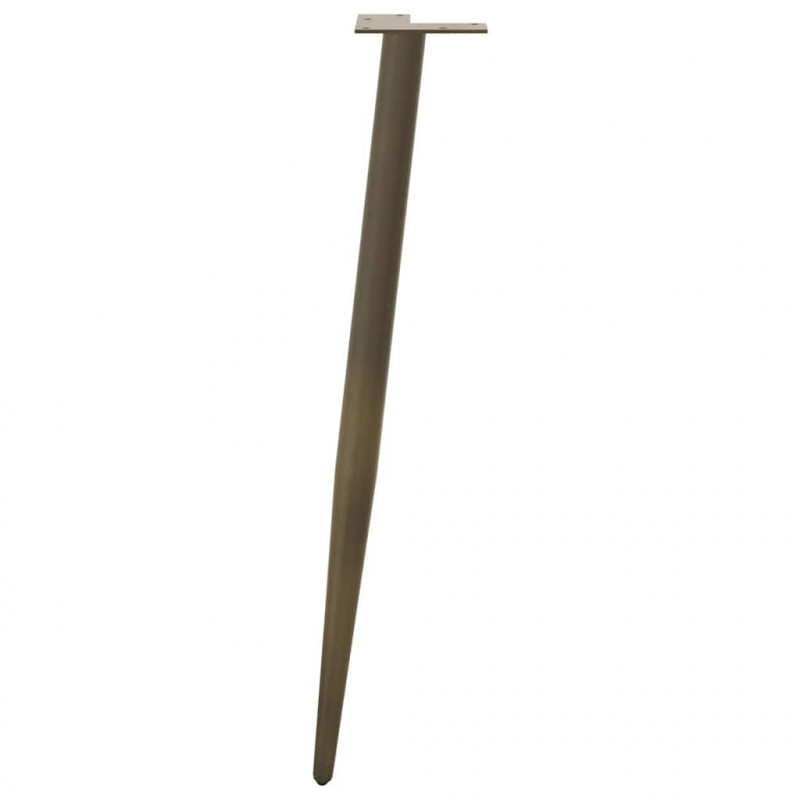 Nogi do stołu konsolowego w kształcie stożka 4 szt. Naturalna stal 72-73 cm Stal