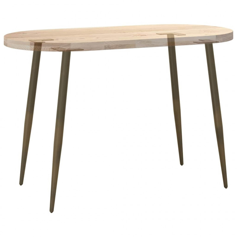 Nogi do stołu konsolowego w kształcie stożka 4 szt. Naturalna stal 72-73 cm Stal