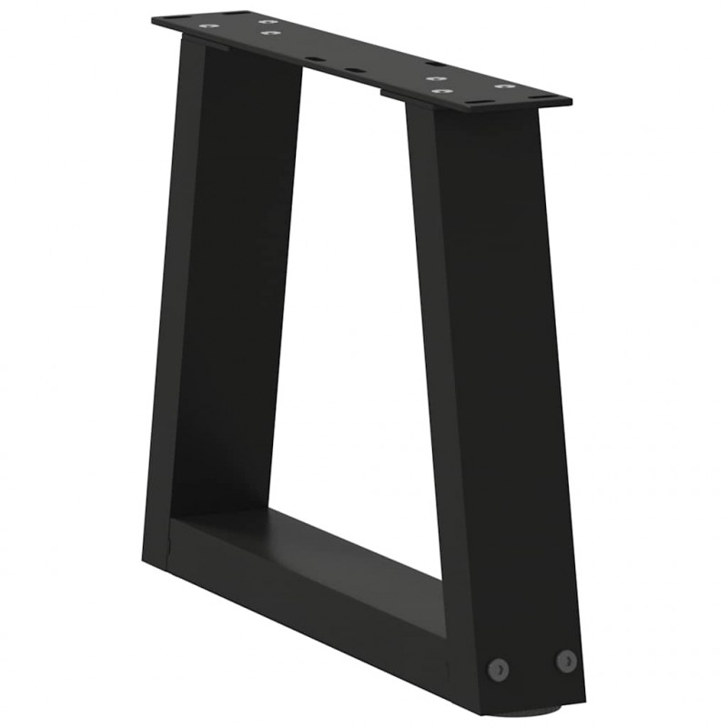 Nogi do stolika kawowego w kształcie litery V 2 szt. Czarne 30x(30-31,3) cm Stal