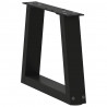 Nogi do stolika kawowego w kształcie litery V 2 szt. Czarne 30x(30-31,3) cm Stal