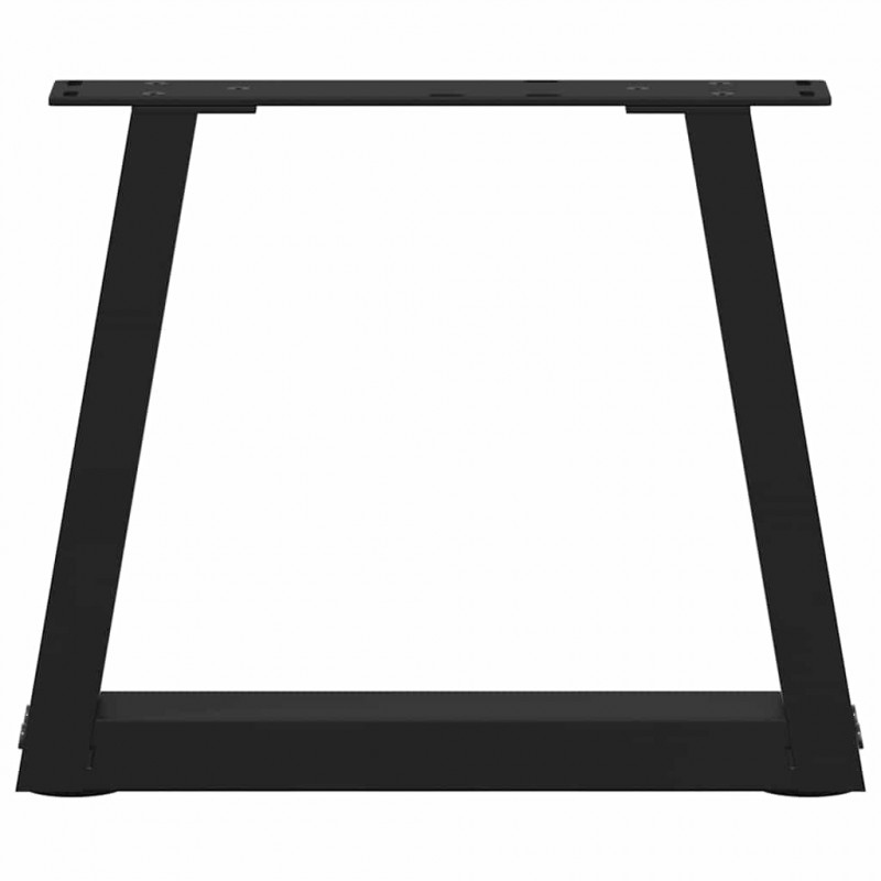 Nogi do stolika kawowego w kształcie litery V 2 szt. Czarne 30x(30-31,3) cm Stal