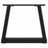Nogi do stolika kawowego w kształcie litery V 2 szt. Czarne 30x(30-31,3) cm Stal