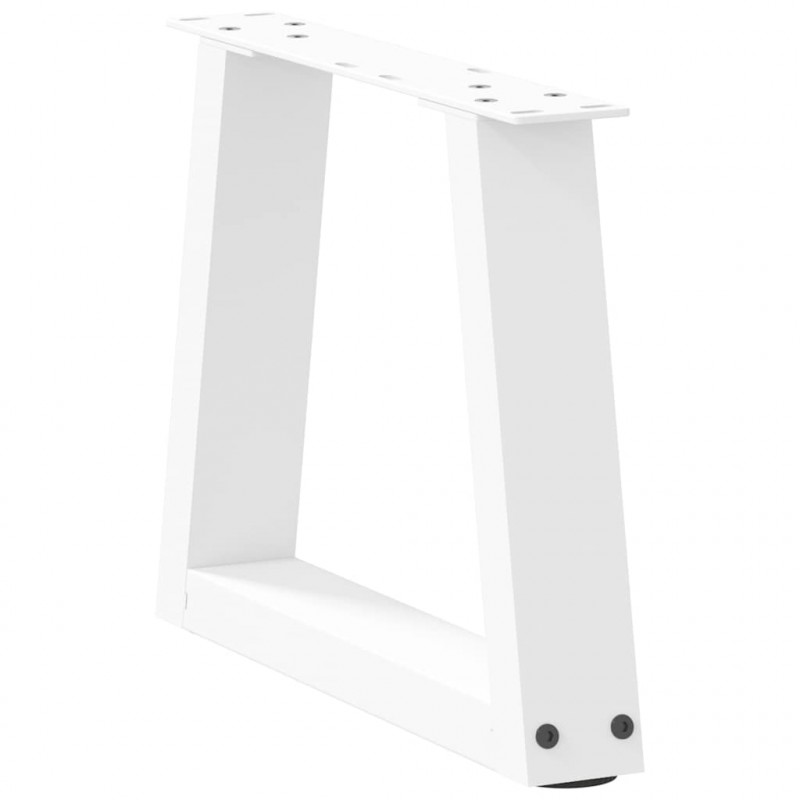 Nogi do stolika kawowego w kształcie litery V 2 szt. Białe 30x(30-31,3) cm Stal