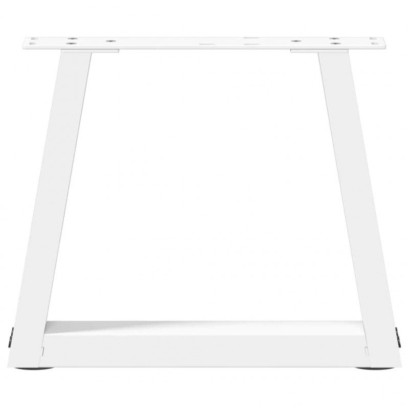 Nogi do stolika kawowego w kształcie litery V 2 szt. Białe 30x(30-31,3) cm Stal