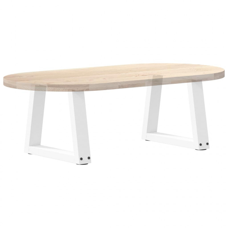 Nogi do stolika kawowego w kształcie litery V 2 szt. Białe 30x(30-31,3) cm Stal
