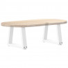 Nogi do stolika kawowego w kształcie litery V 2 szt. Białe 30x(30-31,3) cm Stal