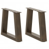 Nogi do stolika kawowego w kształcie litery V 2 szt. Naturalna stal 30x(30-31,3) cm Stal