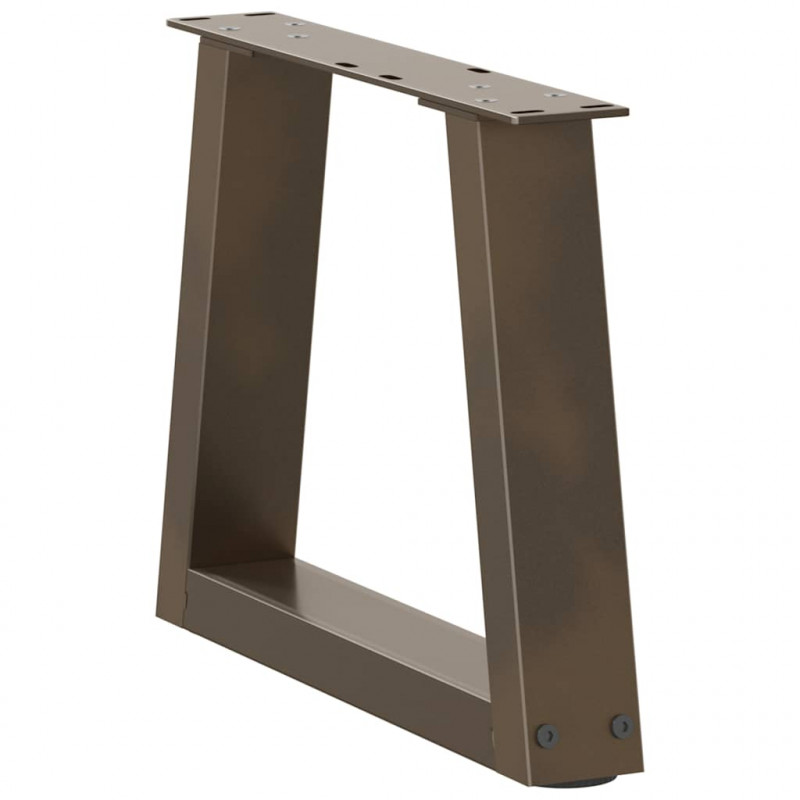Nogi do stolika kawowego w kształcie litery V 2 szt. Naturalna stal 30x(30-31,3) cm Stal