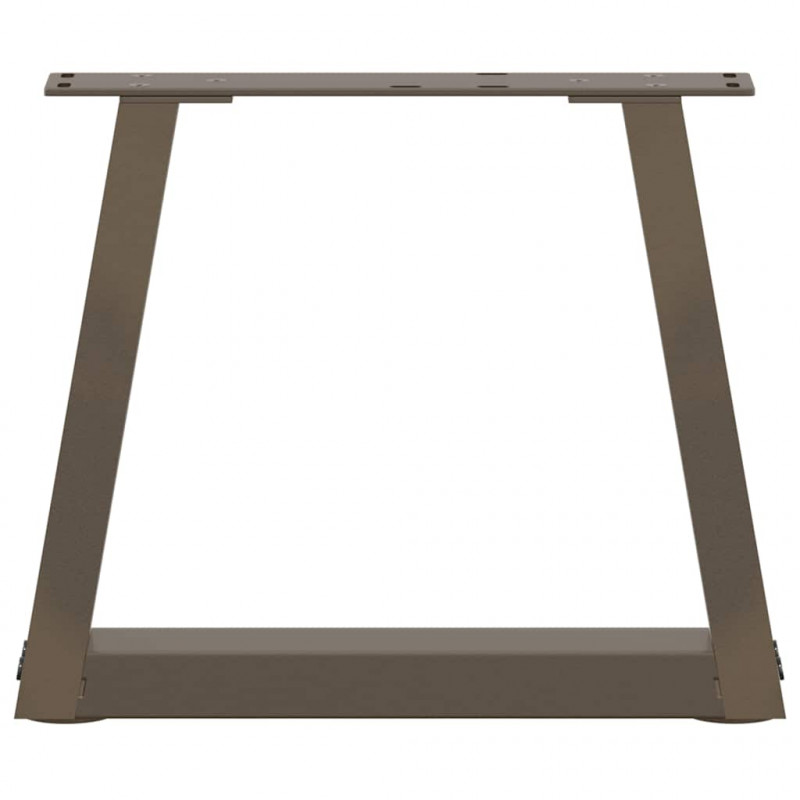 Nogi do stolika kawowego w kształcie litery V 2 szt. Naturalna stal 30x(30-31,3) cm Stal