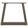 Nogi do stolika kawowego w kształcie litery V 2 szt. Naturalna stal 30x(30-31,3) cm Stal