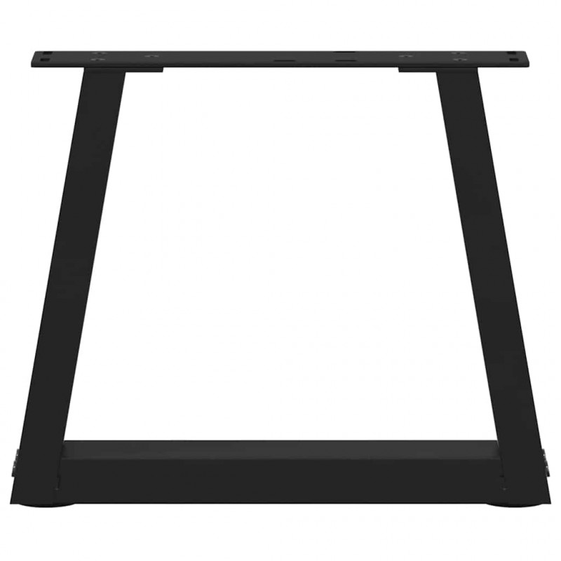 Nogi do stolika kawowego w kształcie litery V 2 szt. Czarne 40x(30-31,3) cm Stal