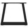 Nogi do stolika kawowego w kształcie litery V 2 szt. Czarne 40x(30-31,3) cm Stal