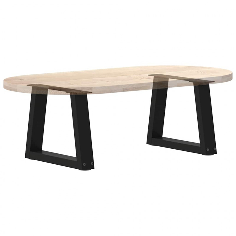 Nogi do stolika kawowego w kształcie litery V 2 szt. Czarne 40x(30-31,3) cm Stal