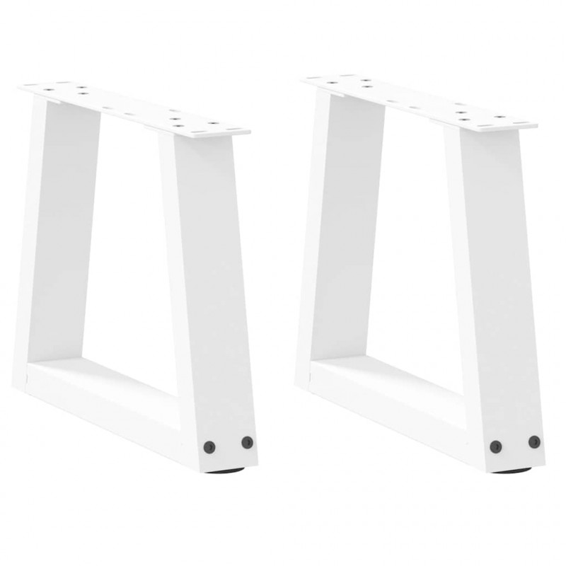 Nogi do stolika kawowego w kształcie litery V 2 szt. Białe 40x(30-31,3) cm Stal