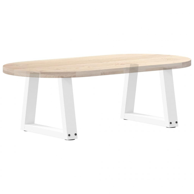 Nogi do stolika kawowego w kształcie litery V 2 szt. Białe 40x(30-31,3) cm Stal