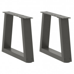 Nogi do stolika kawowego w kształcie litery V 2 szt. Antracyt 40x(30-31,3) cm Stal