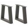 Nogi do stolika kawowego w kształcie litery V 2 szt. Antracyt 40x(30-31,3) cm Stal