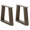 Nogi do stolika kawowego w kształcie litery V 2 szt. Naturalna stal 40x(30-31,3) cm Stal