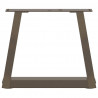 Nogi do stolika kawowego w kształcie litery V 2 szt. Naturalna stal 40x(30-31,3) cm Stal