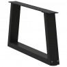 Nogi do stolika kawowego w kształcie litery V 2 szt. Czarne 50x(30-31,3) cm Stal