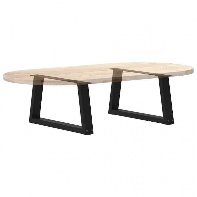 Nogi do stolika kawowego w kształcie litery V 2 szt. Czarne 50x(30-31,3) cm Stal