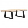 Nogi do stolika kawowego w kształcie litery V 2 szt. Czarne 50x(30-31,3) cm Stal