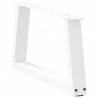Nogi do stolika kawowego w kształcie litery V 2 szt. Białe 50x(30-31,3) cm Stal