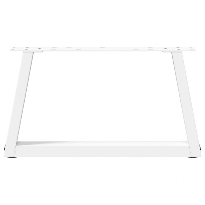 Nogi do stolika kawowego w kształcie litery V 2 szt. Białe 50x(30-31,3) cm Stal