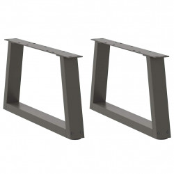 Nogi do stolika kawowego w kształcie litery V 2 szt. Antracyt 50x(30-31,3) cm Stal