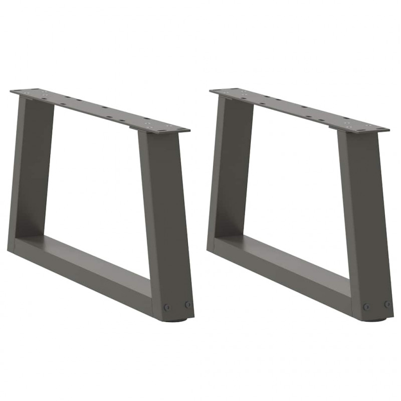 Nogi do stolika kawowego w kształcie litery V 2 szt. Antracyt 50x(30-31,3) cm Stal