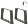 Nogi do stolika kawowego w kształcie litery V 2 szt. Antracyt 50x(30-31,3) cm Stal