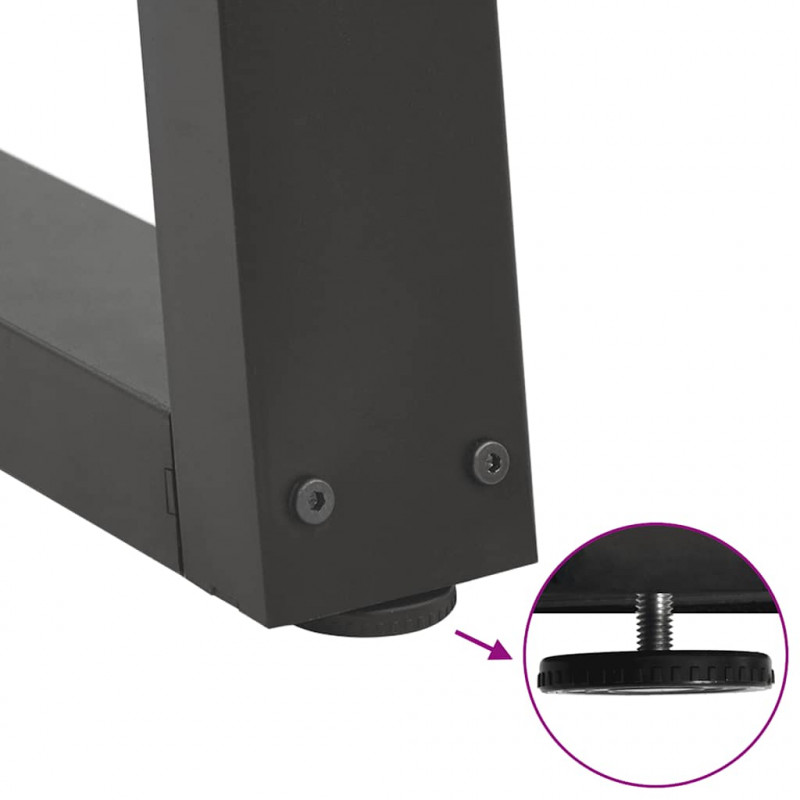 Nogi do stolika kawowego w kształcie litery V 2 szt. Antracyt 50x(30-31,3) cm Stal