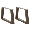 Nogi do stolika kawowego w kształcie litery V 2 szt. Naturalna stal 50x(30-31,3) cm Stal
