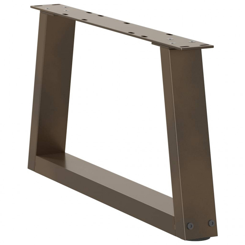 Nogi do stolika kawowego w kształcie litery V 2 szt. Naturalna stal 50x(30-31,3) cm Stal