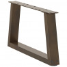 Nogi do stolika kawowego w kształcie litery V 2 szt. Naturalna stal 50x(30-31,3) cm Stal