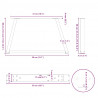 Nogi do stolika kawowego w kształcie litery V 2 szt. Naturalna stal 50x(30-31,3) cm Stal