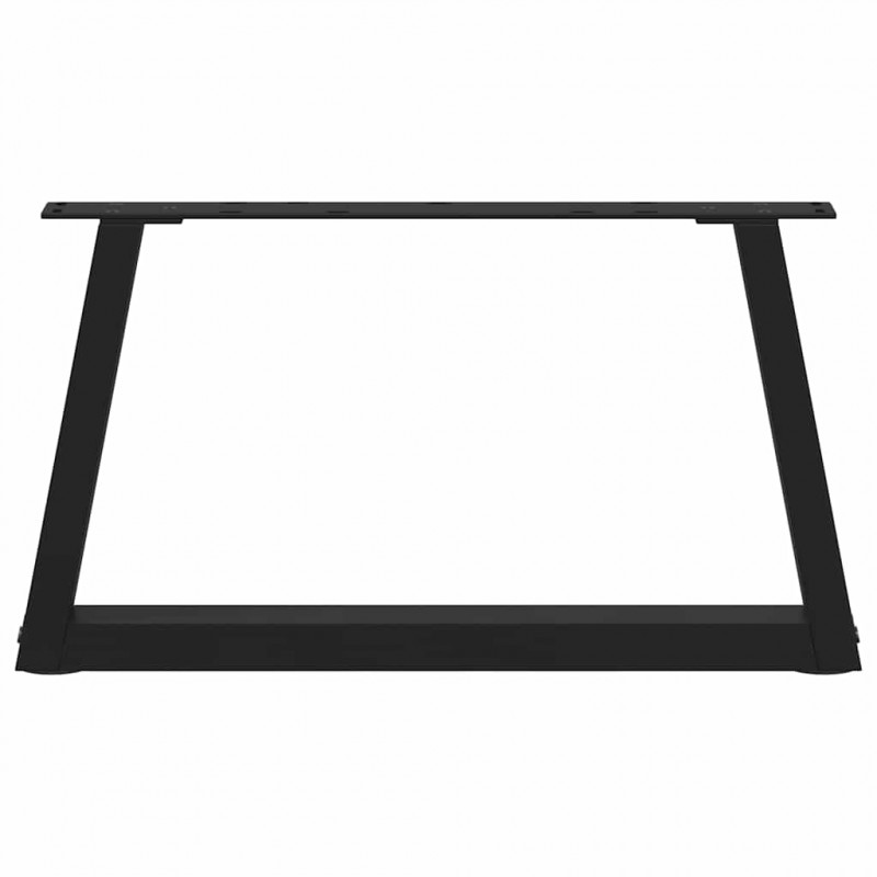 Nogi do stolika kawowego w kształcie litery V 2 szt. Czarne 60x(30-31,3) cm Stal