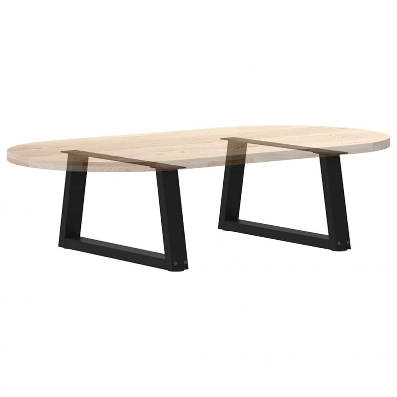 Nogi do stolika kawowego w kształcie litery V 2 szt. Czarne 60x(30-31,3) cm Stal